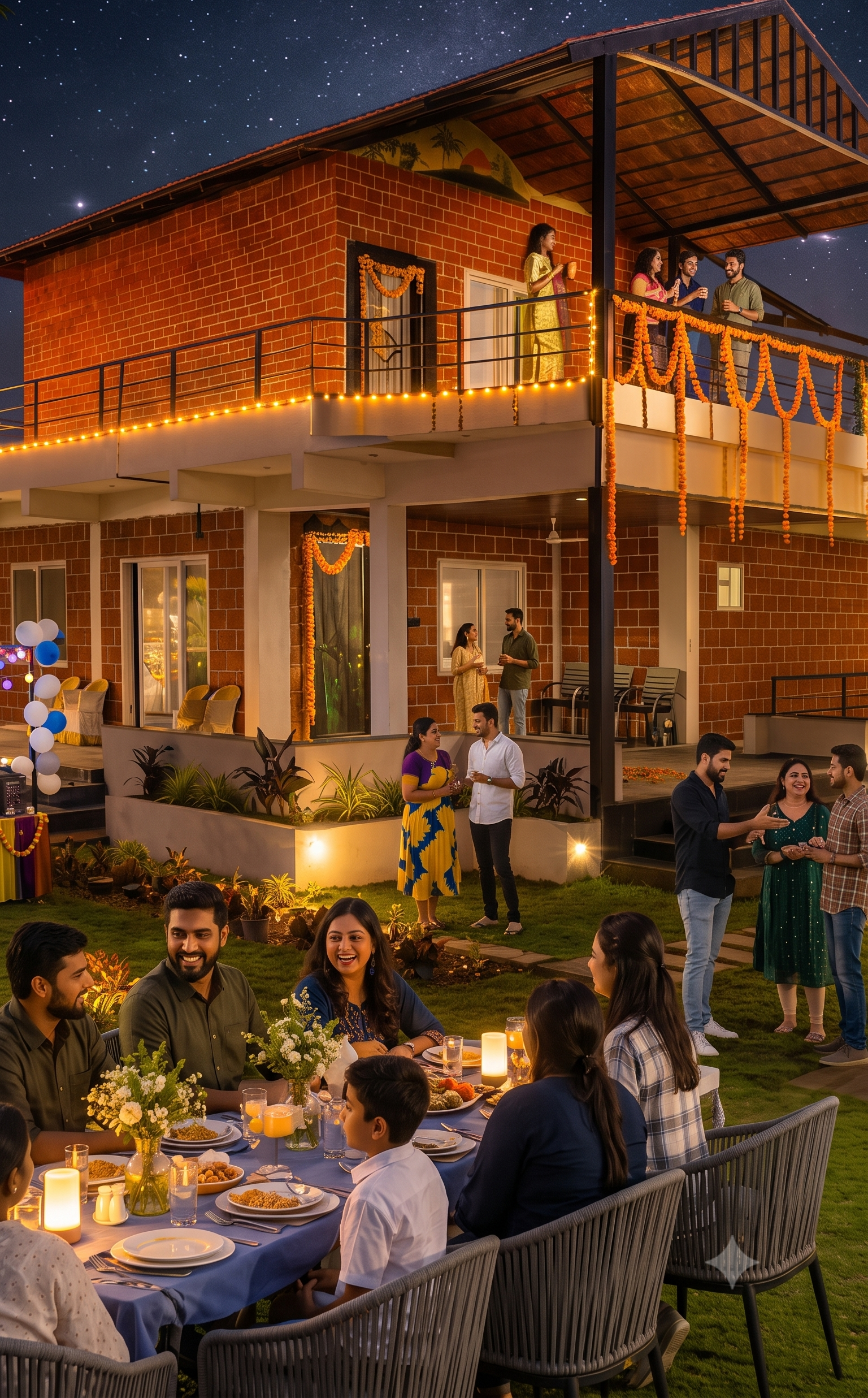Parnasala front elevation at Bliss Bilva gated community farmhouse